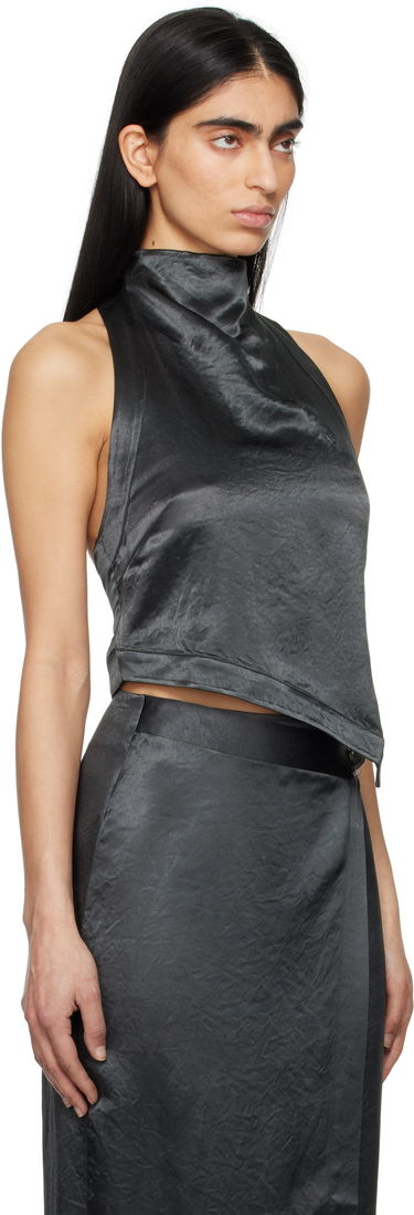Sukňa Nanushka Nanushka Inara Satin Halter Tank Top Čierna | NW25RSTP08077, 1