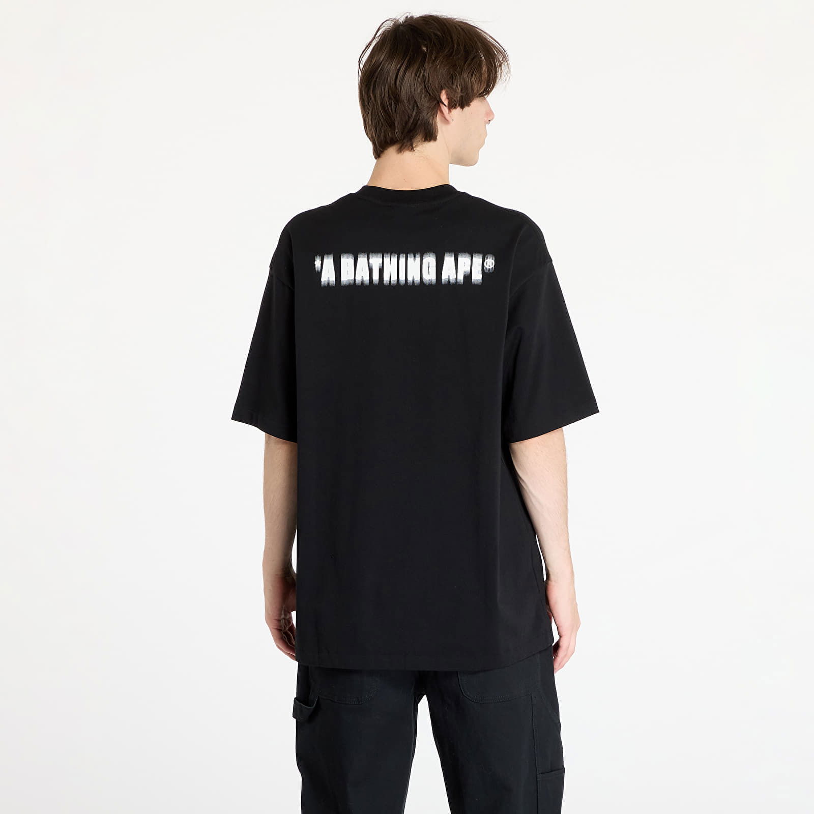 Pixel Ape Head Relaxed Fit Tee Black