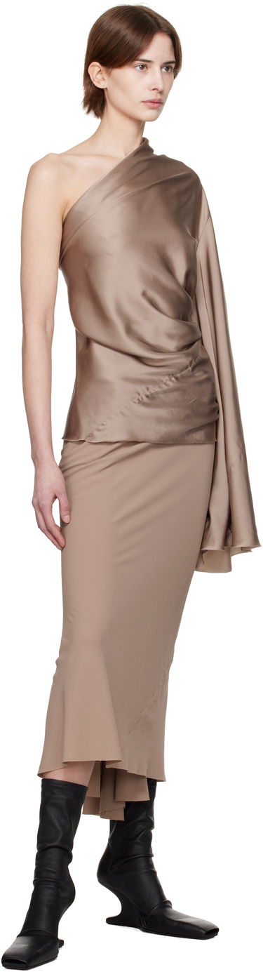 Sukňa Rick Owens Rick Owens Hollywood Calf Bias Maxi Skirt Béžová | RP01E7334 CC, 3