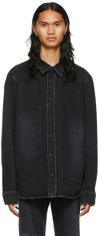 Košeľa We11done We11done Faded Denim Shirt Čierna | WD-DB1-22-333-M-WB, 0
