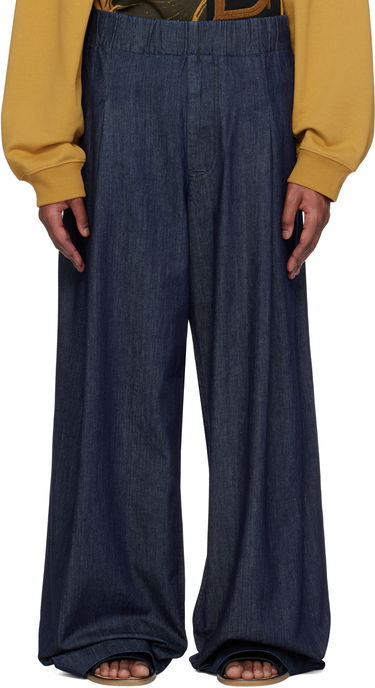 Nohavice Dries Van Noten Dries Van Noten Elasticated Wide-Leg Jeans Modrá | 251-020926-1553, 0
