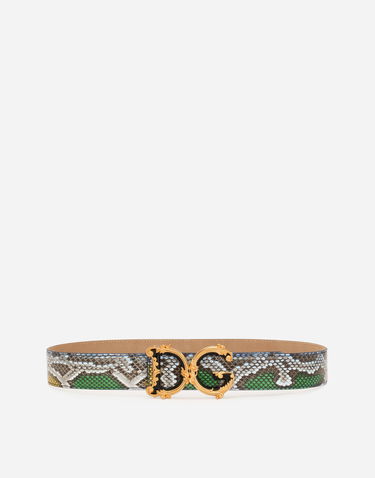 Opasok Dolce & Gabbana Dolce & Gabbana DG Girls Multicolor Python Print Leather Belt Rôznofarebný | BE1517A2Y548S996, 0