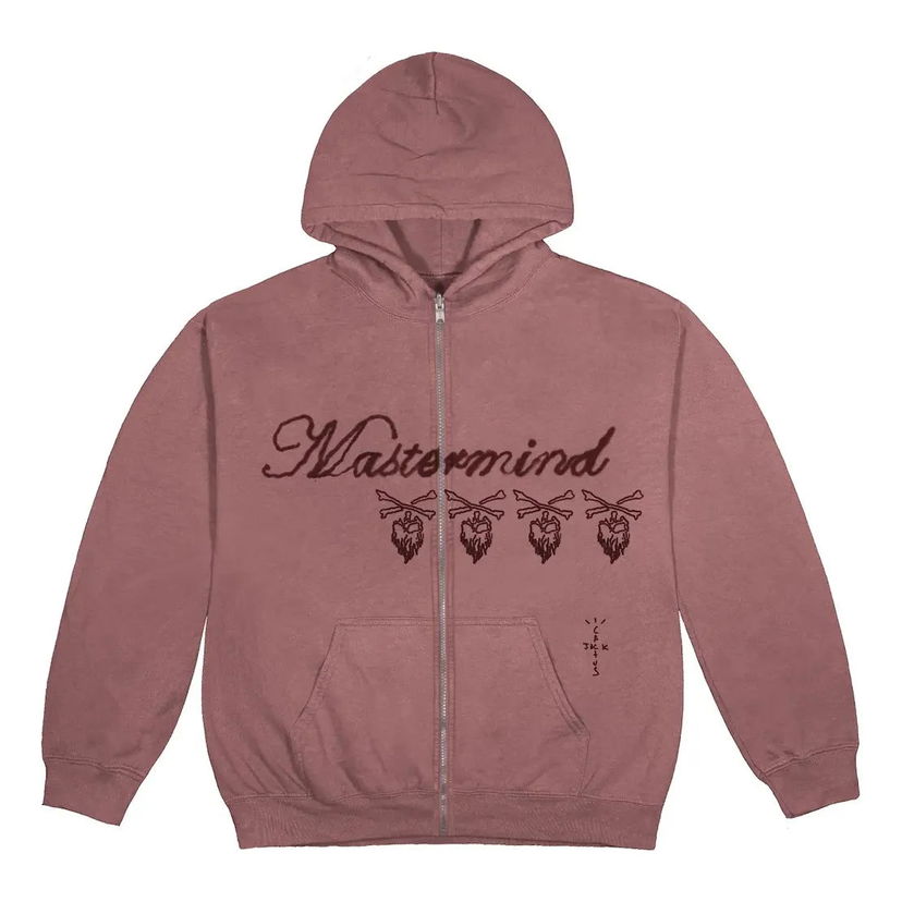 Mikina Cactus Jack by Travis Scott Cactus Jack x Mastermind Skull Zip-Up Hoodie Ružová | CJFM-HZ07