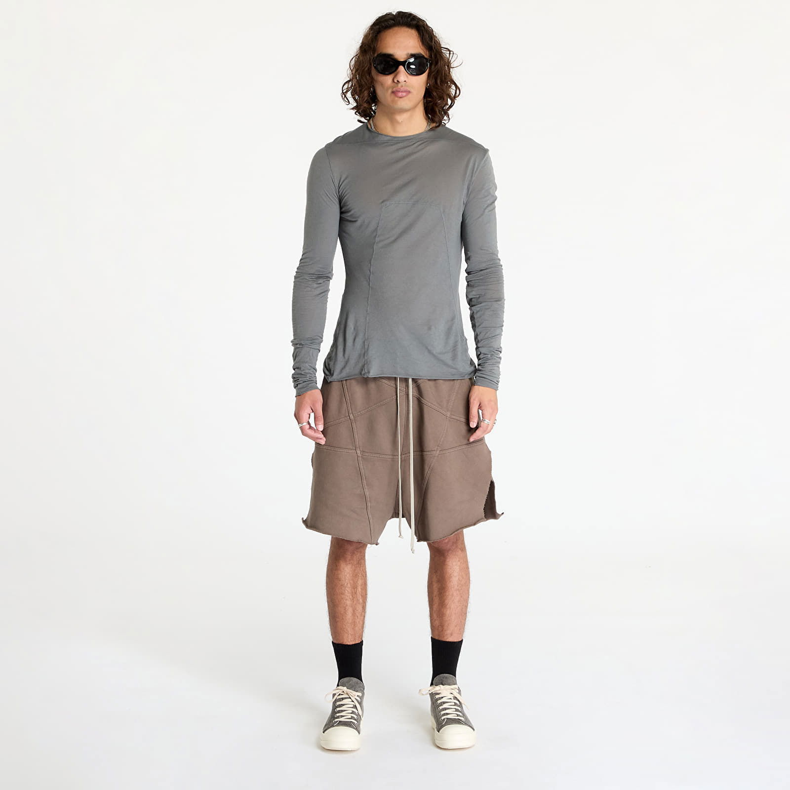 DRKSHDW Knit Sweat Jersey Trucker Cut Offs Shorts Dust