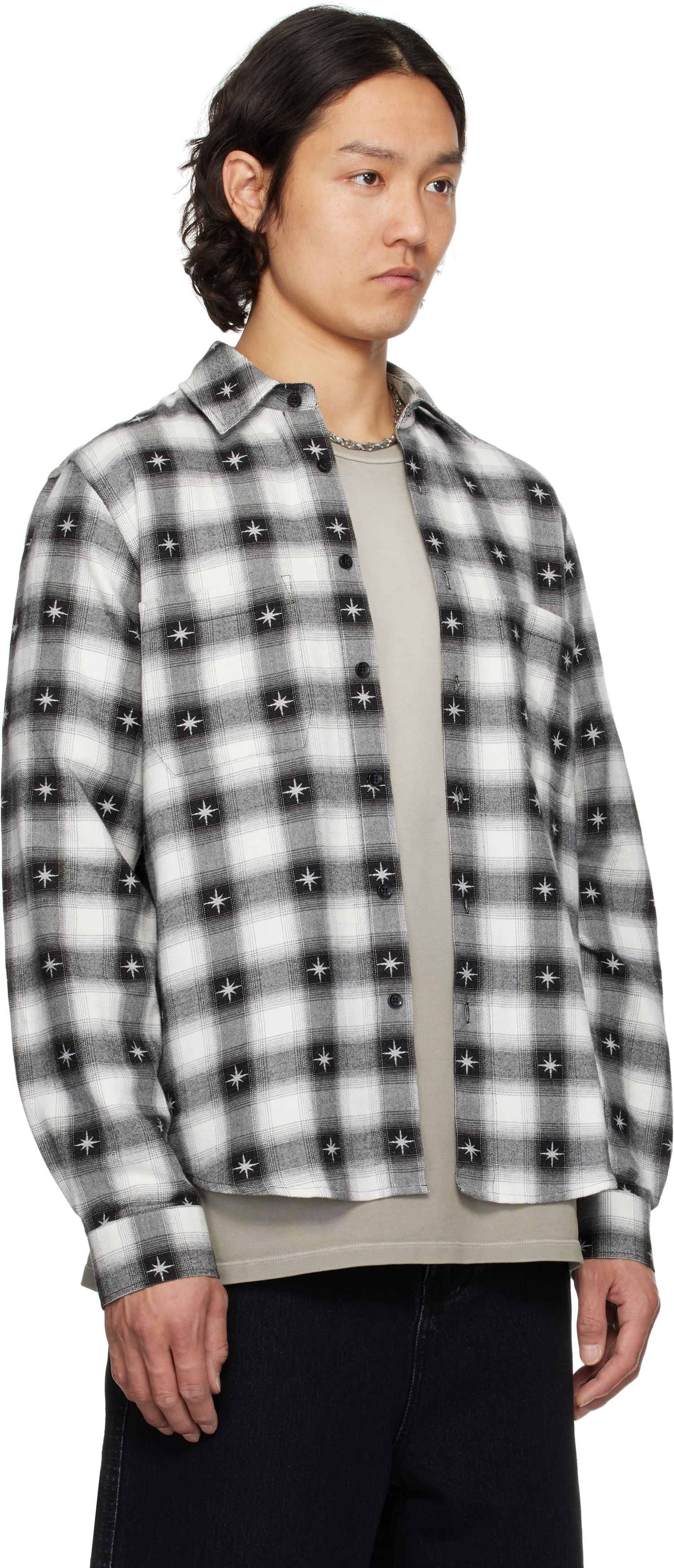 Košeľa AMIRI AMIRI Starburst Flannel Shirt Biela | AMSTFL1012, 1