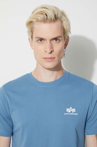 Tričko Alpha Industries Alpha Industries Basic Small Logo T-Shirt Modrá | 188505.538, 4