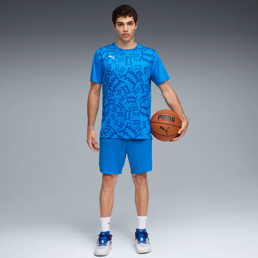Dres Puma Teamjaws Graphic Ss Shooting Shirt Modrá | 688449-07, 4