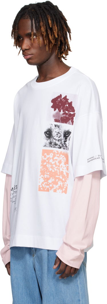Tričko Dries Van Noten Dries Van Noten Long Sleeve Show T-Shirt Biela | 251-021119-1603, 3
