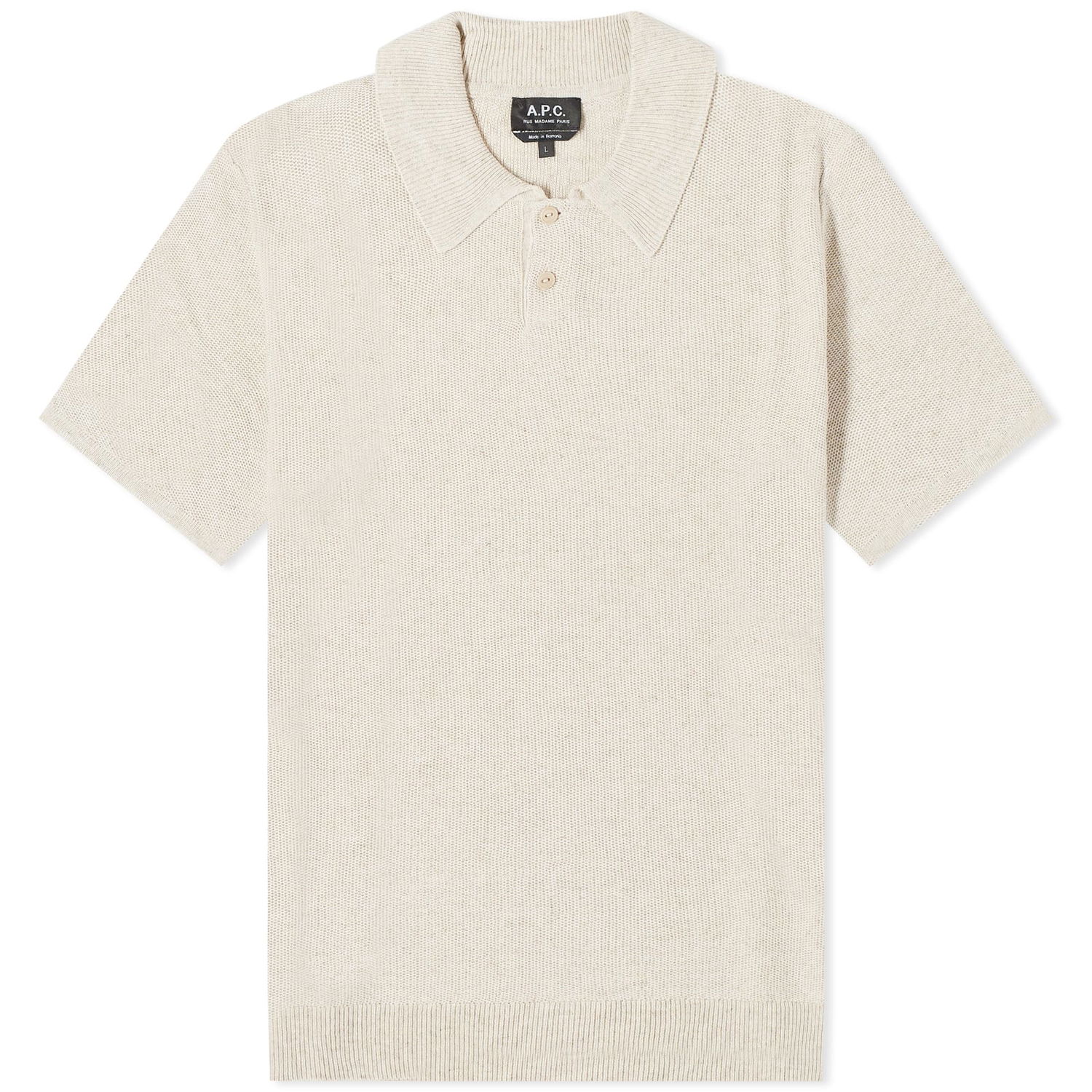 Polo tričko A.P.C. Jay Knit Polo Tee Béžová | VIAJC-H23315-BAA, 0