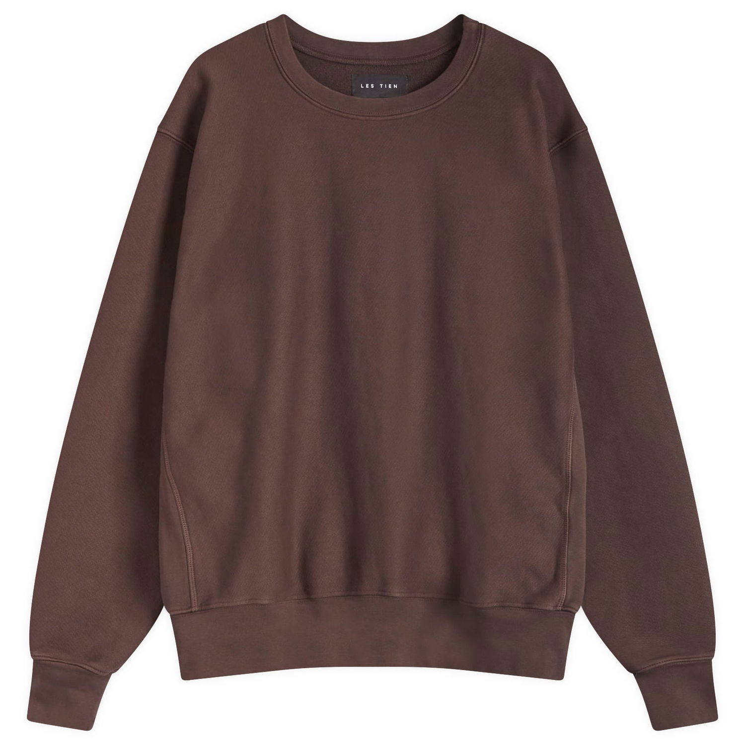 Mikina LES TIEN Heavyweight Crop Crew Sweat Hnedá | CF-1003-PD-WBN, 0