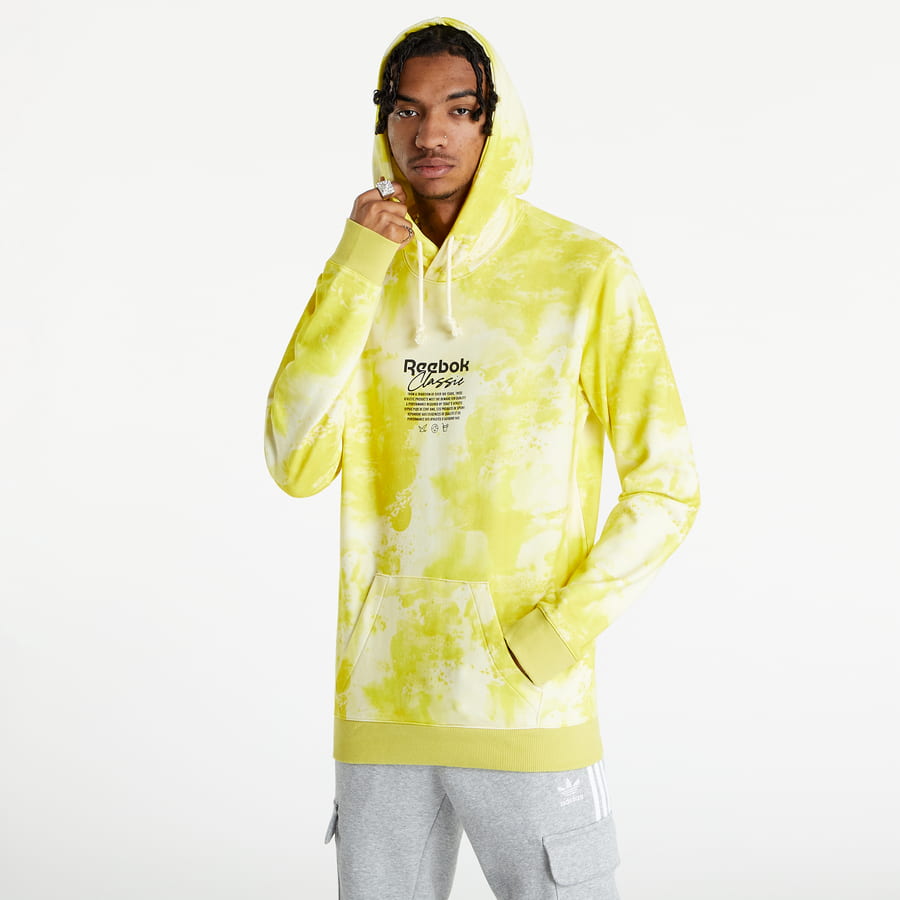 Mikina Reebok Classics Allover Print Hoodie Žltá | H54421, 0