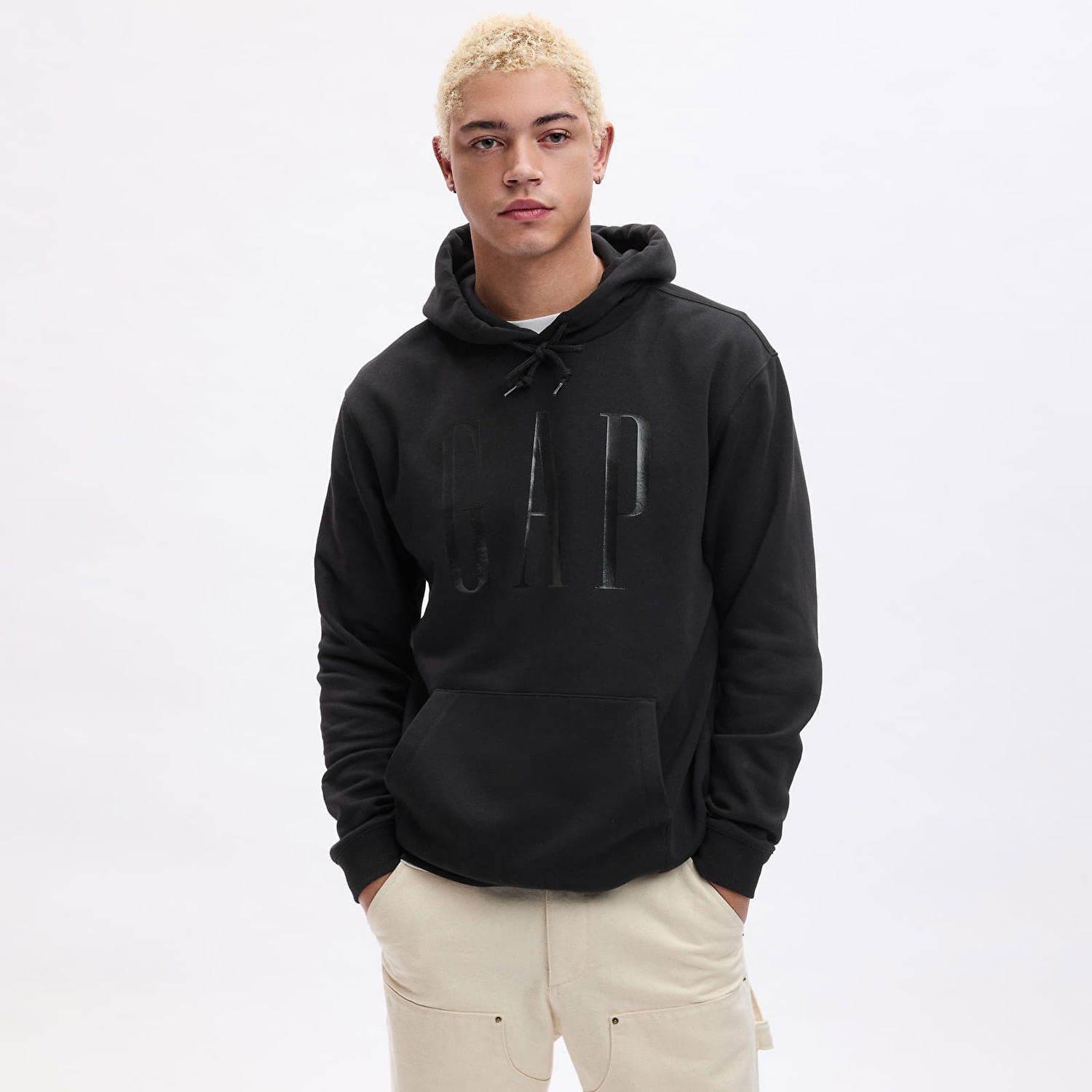 Mikina GAP Shine Logo Hoodie True Black Čierna | 829192-03, 0
