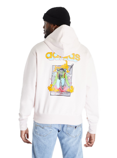 Mikina adidas Originals 3D Print Trefoil Hoody Biela | IC5567