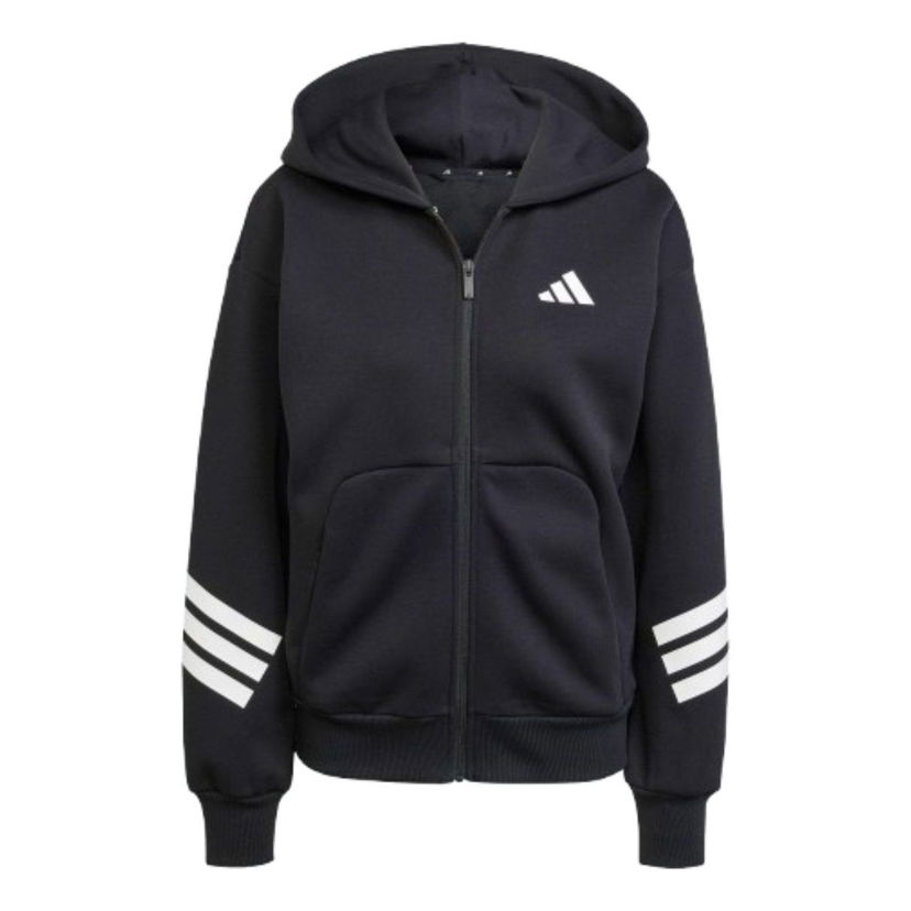 Mikina adidas Originals Future Icons 3-Stripes Full-Zip Hoodie Čierna | JE0171