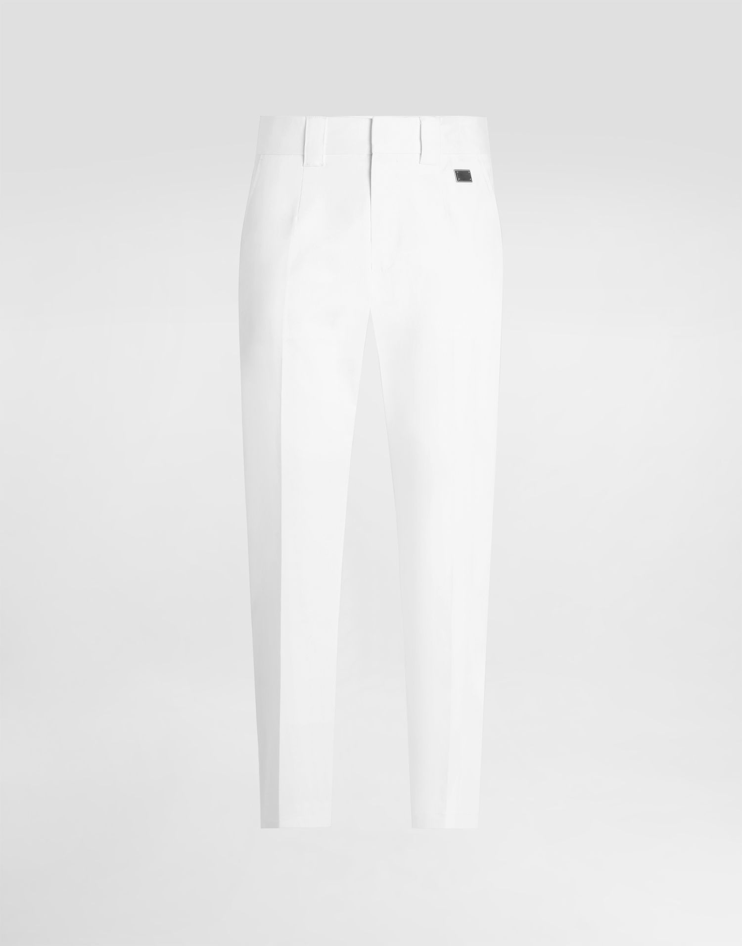 Nohavice Dolce & Gabbana Dolce & Gabbana Tailored Cotton Pants Biela | GP0K3TFUFL3W0800, 0