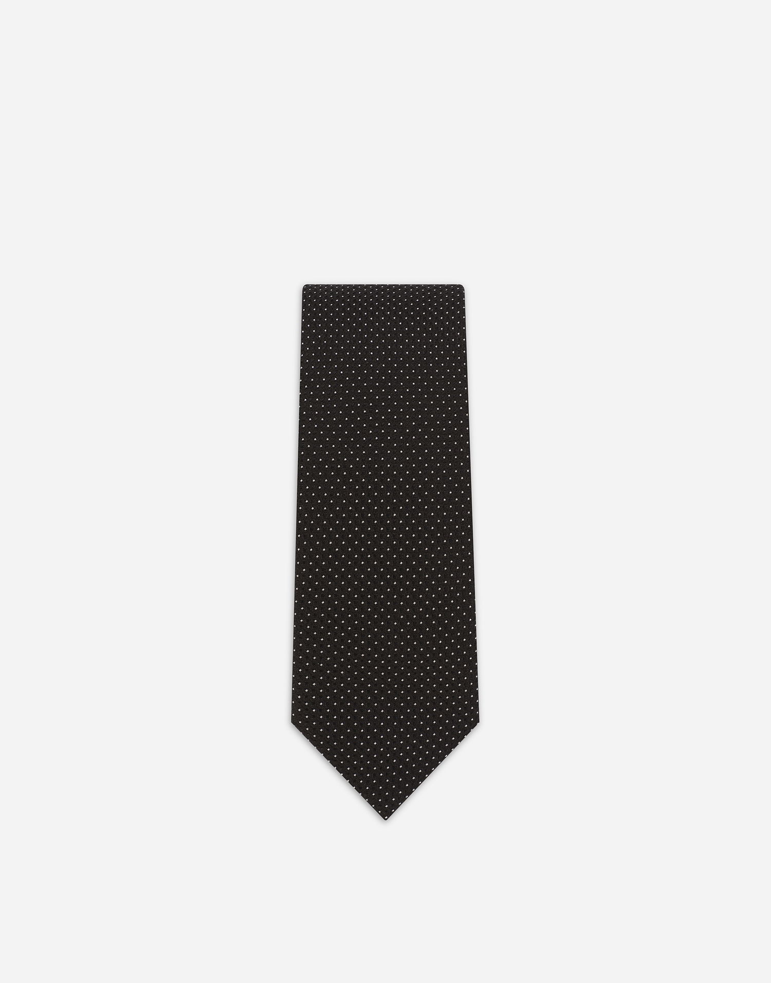 Doplnky Dolce & Gabbana Dolce & Gabbana Silk Jacquard Tie With Micro Polka-dot Design Čierna | GT149EG0JRPN0004, 1