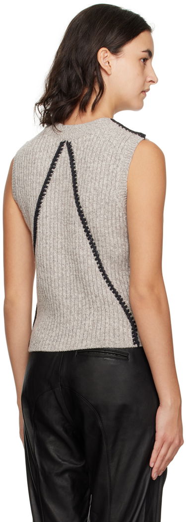 Sveter rag & bone Ingrid Knit Vest Šedá | WAS23F044FS44, 2