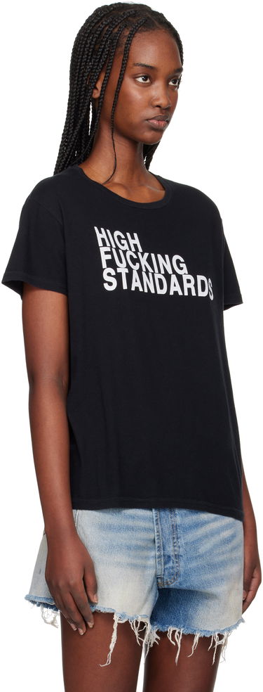 Crop Top R13 R13 High F Standards T-Shirt Čierna | R13WK001-K117A, 1