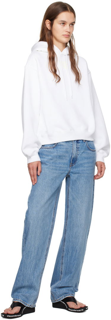 Mikina Alexander Wang Bonded Hoodie Biela | 4CC3222069, 3