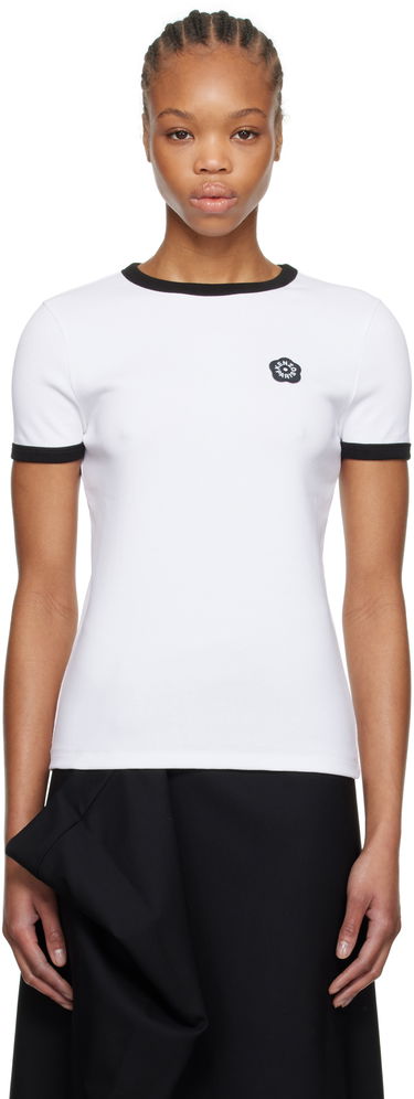 Tričko KENZO Kenzo Paris 'Boke Flower 2.0' Embroidered Rib T-Shirt Biela | FF52TS1564SJ, 0