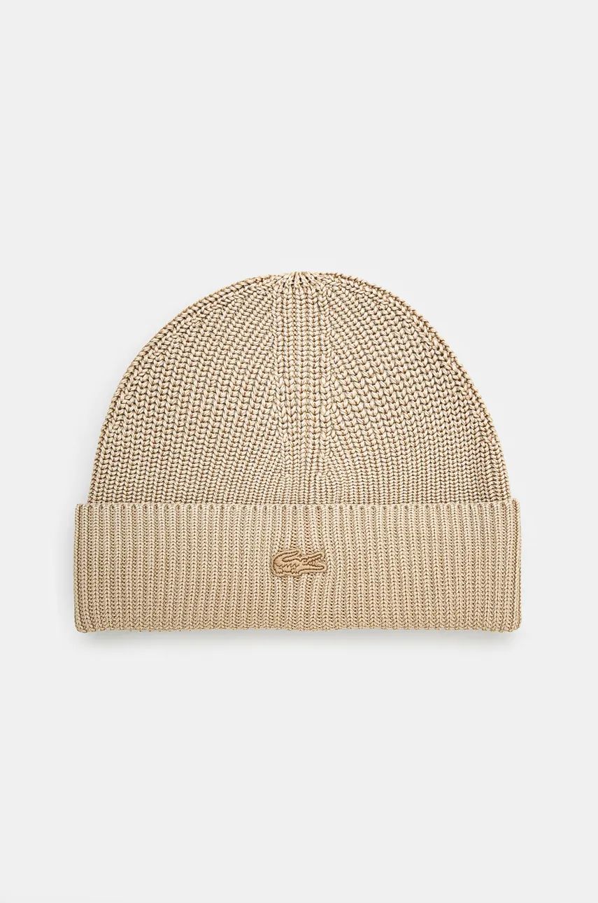 Kulicha Lacoste Thin Knit Beanie Béžová | RB3152, 0