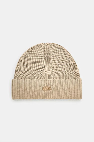 Kulicha Lacoste Thin Knit Beanie Béžová | RB3152, 0