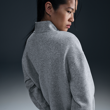Sveter Nike Sportswear Phoenix Fleece Quarter-Zip Sweatshirt Šedá | HJ0931-063, 3