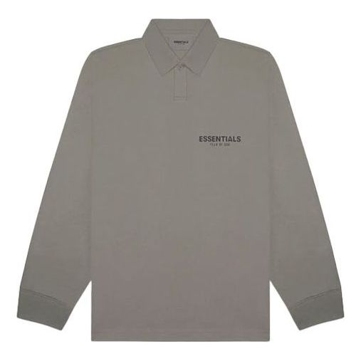 Polo tričko Fear of God Essentials Long Sleeve Polo Shirt Šedá | FOG-FW20-360, 0