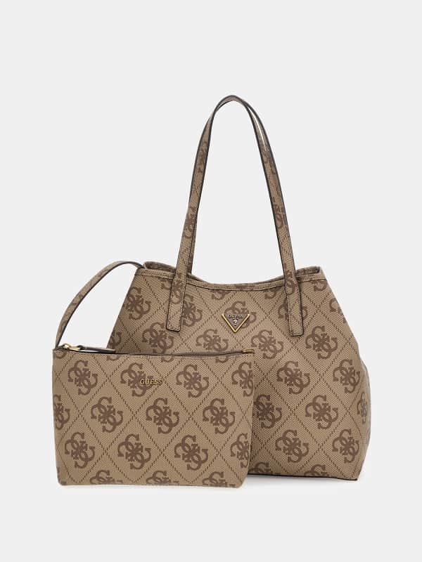Tote bag GUESS Vikky 4G Logo Shopper Béžová | HWOB6995280, 0
