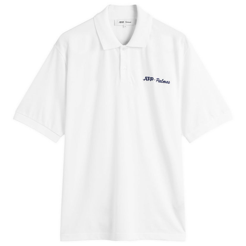 Polo tričko Palmes A.T.P. + Palmes Pique Polo Shirt, Size Small Biela | P10-0076-001