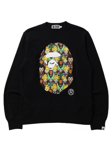 Sveter BAPE Dragon x Ball Z Baby Milo Big Ape Head Crewneck Čierna | 002SWG231914XBLK