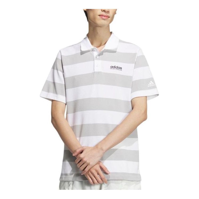 Polo tričko adidas Originals Pique Stripe Polo Shirt Biela | JI9059, 0