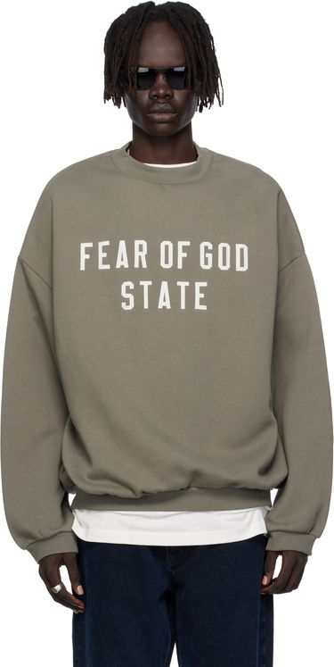 Mikina Fear of God Fear of God ESSENTIALS 90s Fit Fleece Crewneck Sweatshirt Šedá | 192SP256557F, 0