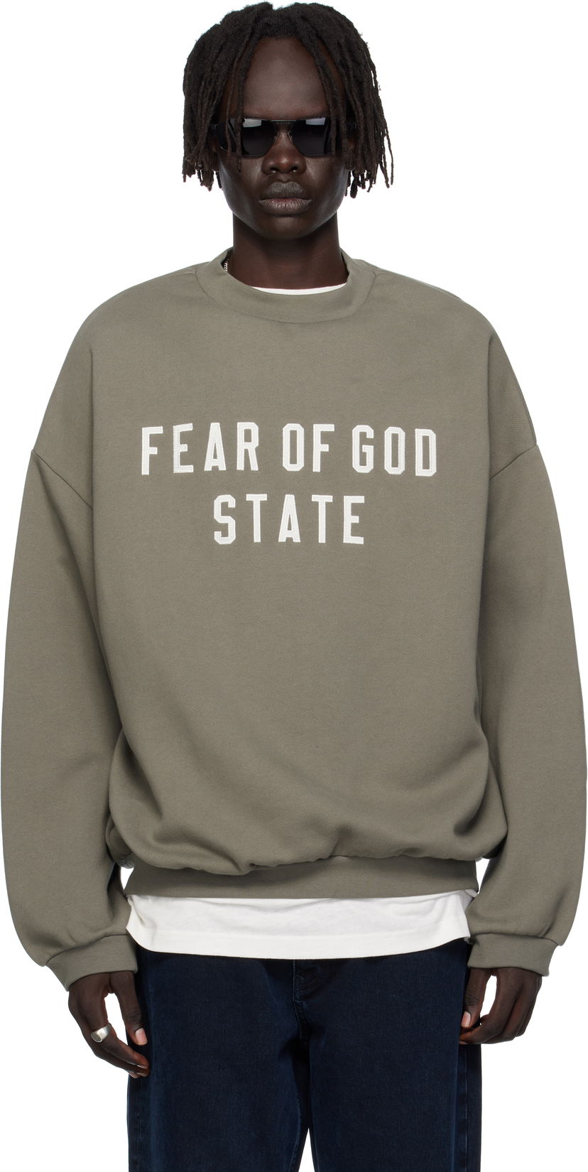 Mikina Fear of God Fear of God ESSENTIALS 90s Fit Fleece Crewneck Sweatshirt Šedá | 192SP256557F