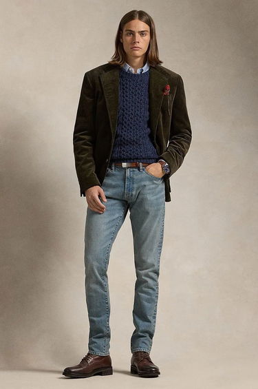 Džínsy Polo by Ralph Lauren Slim Fit Light Wash Denim Jeans Modrá | 710956084, 0