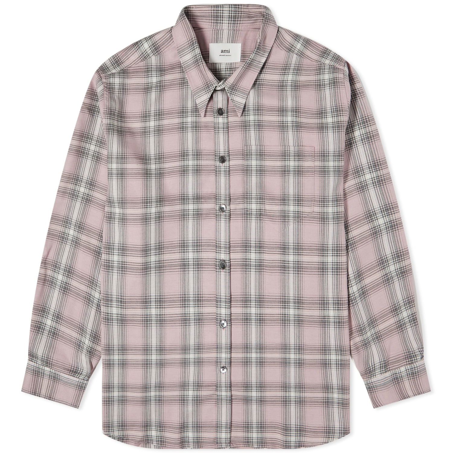 Bunda AMI Check Overshirt Vínová | HJK228-VI0010-665, 0