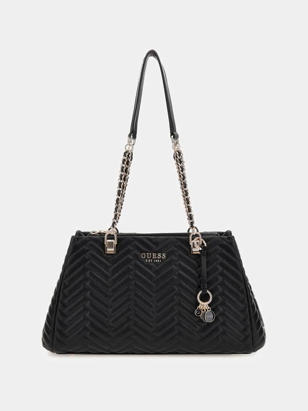 Kabelka GUESS Quilted Shopper Bag Čierna | HWQG9508090, 0