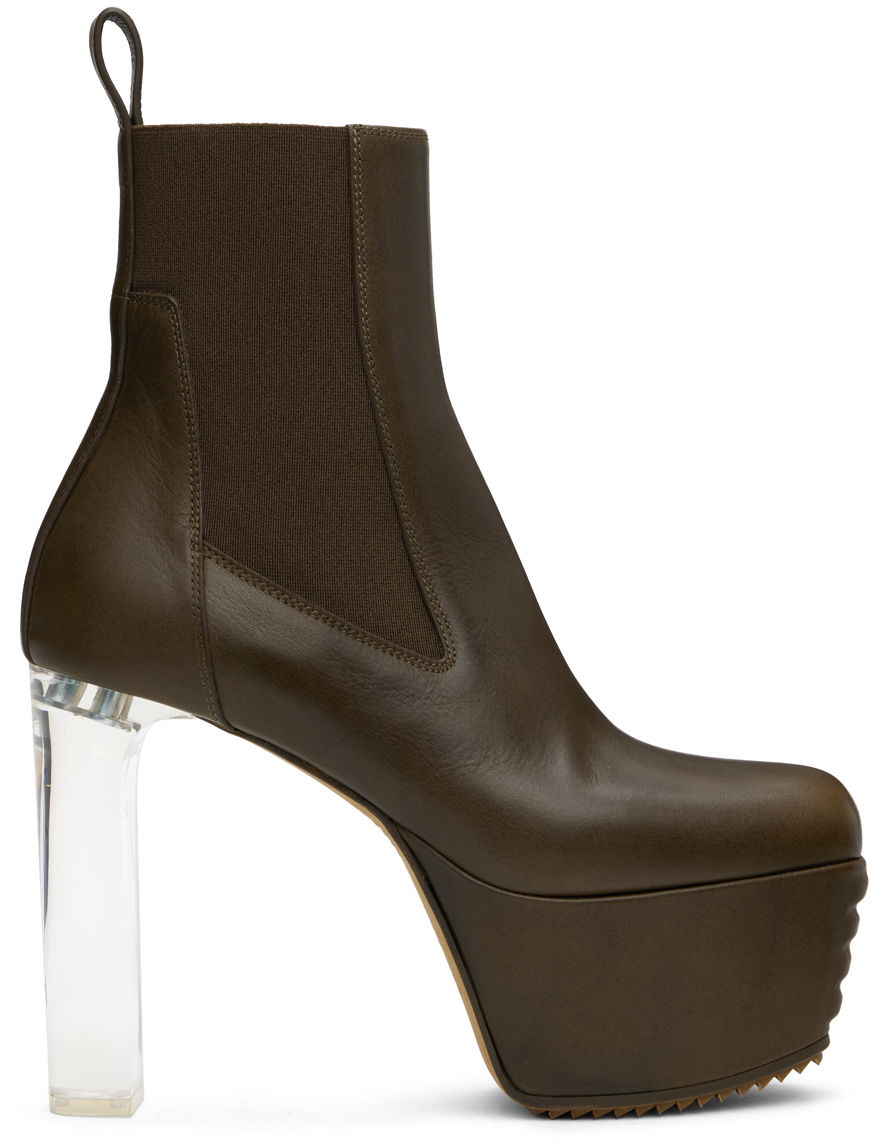 Oblečenie Rick Owens Rick Owens Porterville Minimal Grill Beatle 65 Chelsea Boots Zelené | RP02D3847 LOO0, 0