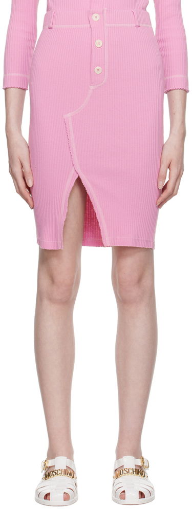Sukňa Moschino Moschino Jeans Vented Midi Skirt Ružová | 0112 8266, 0