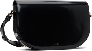 Taška cez rameno A.P.C. Le B-Side Patent Leather Saddle Bag Čierna | PXCBT-F67020, 1