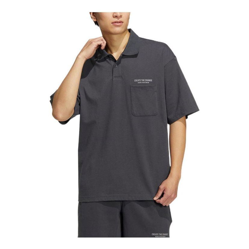 Polo tričko adidas Originals Training Series Logo Polo Shirt Šedá | HZ7046