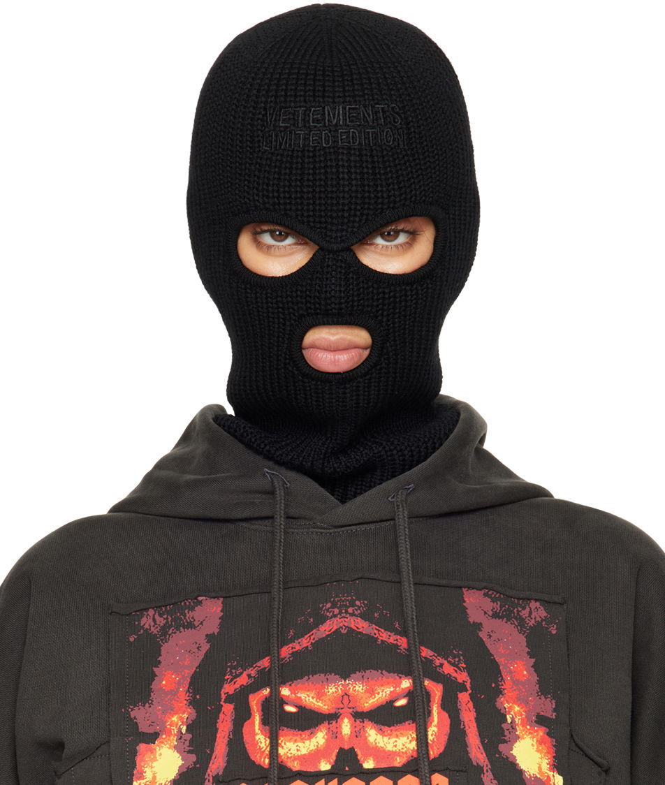 Oblečenie VETEMENTS Black Logo Balaclava Čierna | UA65MA100B, 0