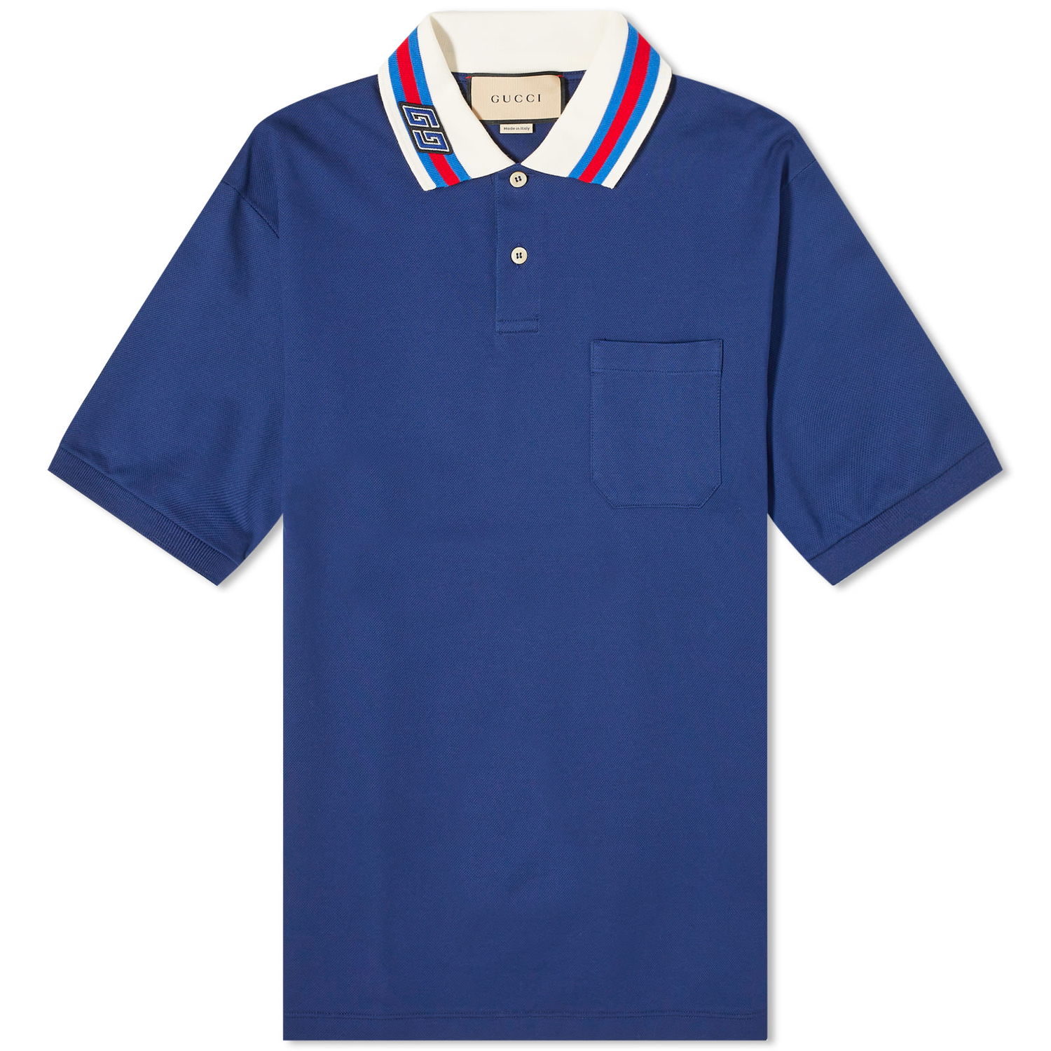 Polo tričko Gucci Collar Logo Polo Shirt Modrá | 768630-XJF45-4030, 0