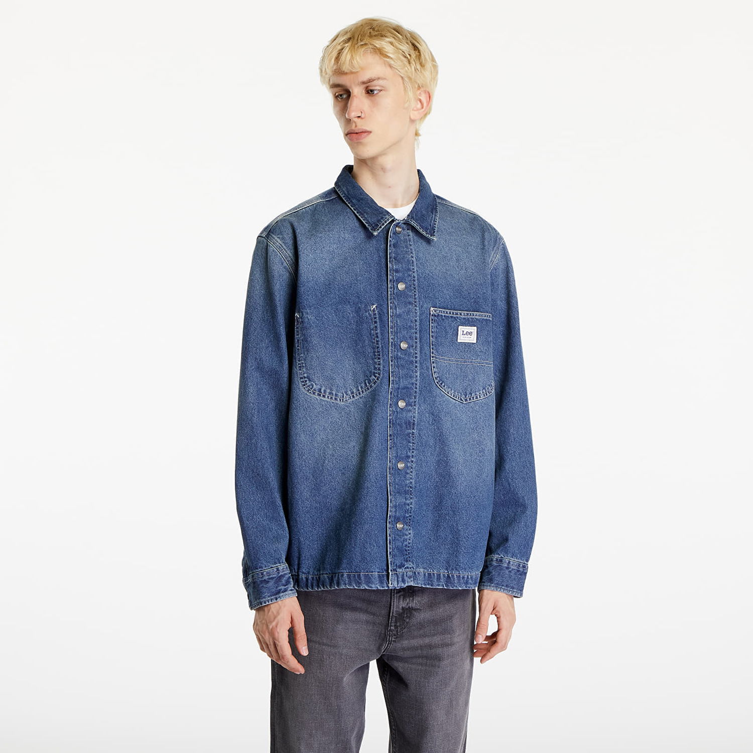 Košeľa Lee Shirt Worker Overshirt Manhatten Wash Modrá | 112355636, 0