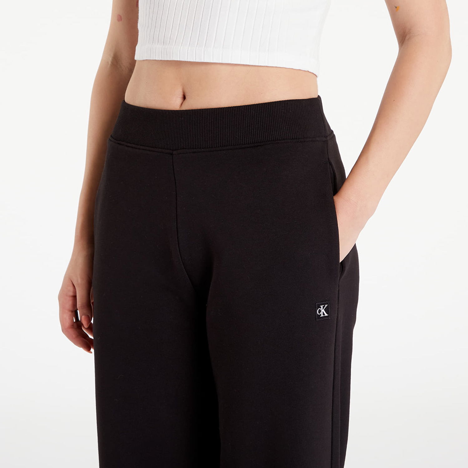 Džínsy CALVIN KLEIN Relaxed Cotton Terry Joggers Black Čierna | J20J222597 BEH, 1