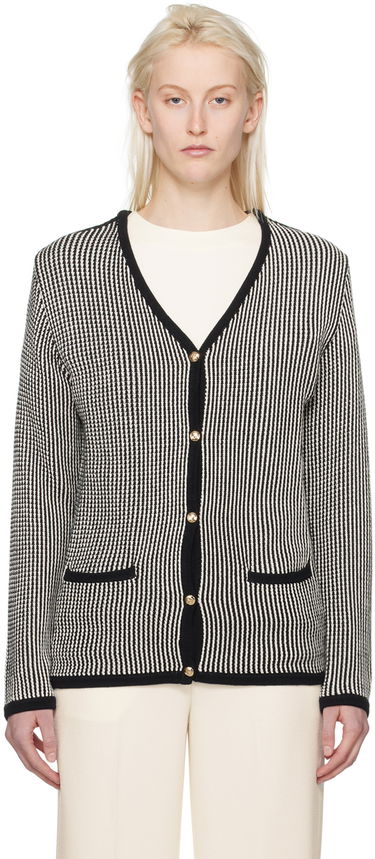 Sveter Anine Bing Striped Knit Cardigan Čierna | A-09-0316-073, 0