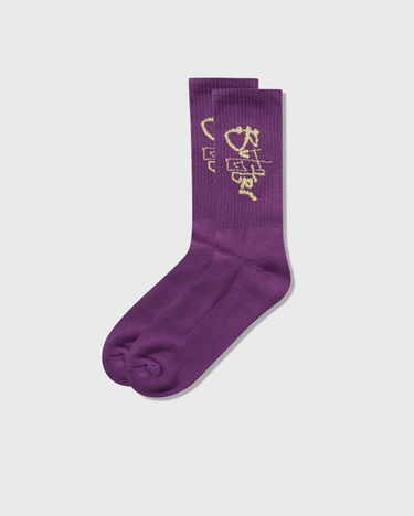 Ponožky Butter Goods Scribble Crew Socks Fialová | P24298, 1