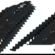 Striped Denim Jacket, Size Large