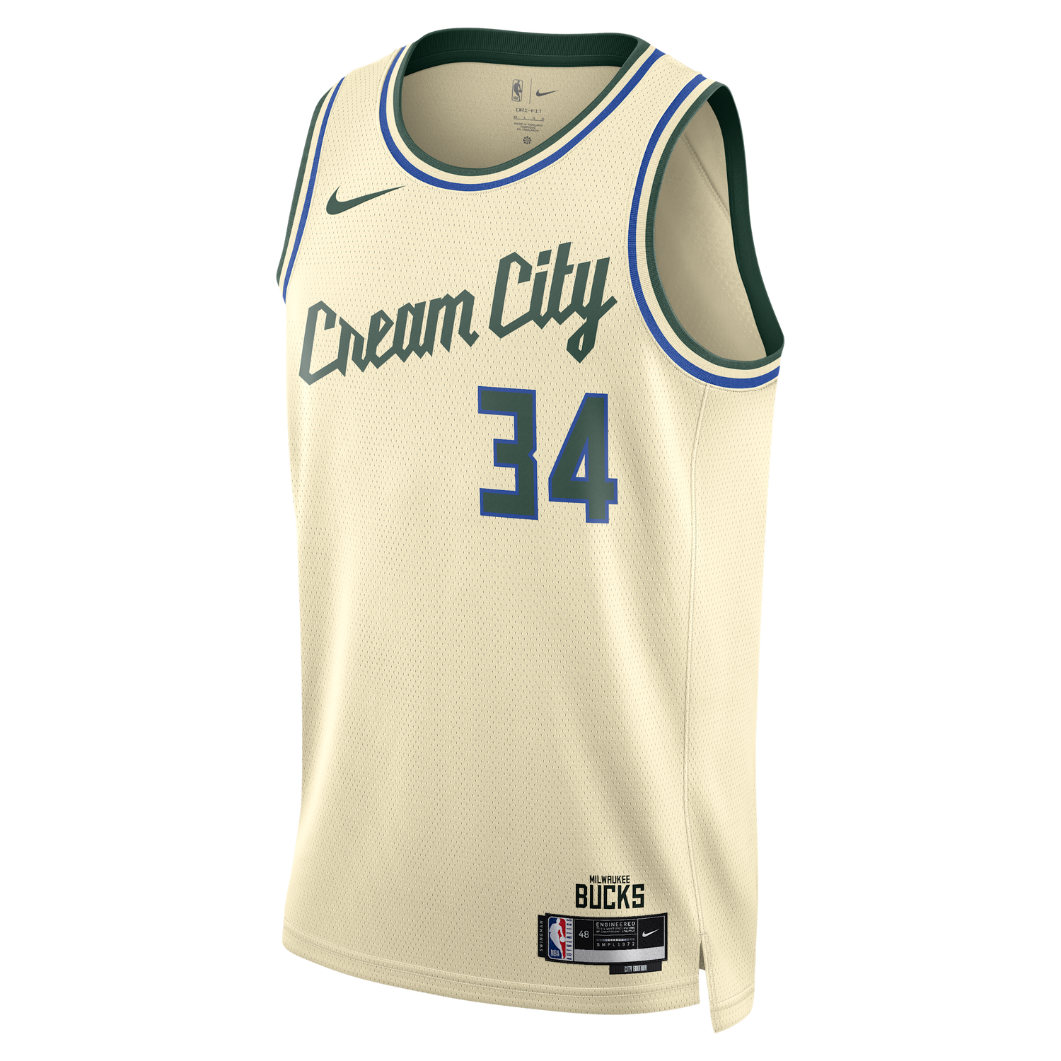 Dres Nike Giannis Antetokounmpo Milwaukee Bucks City Edition NBA Swingman Jersey Cream City Béžová | HM5988-281, 0
