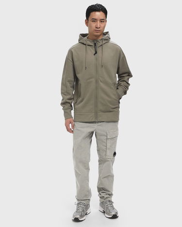 Mikina C.P. Company Hooded Zip-Up Sweatshirt Šedá | 19CMSS715A005086W-356, 2